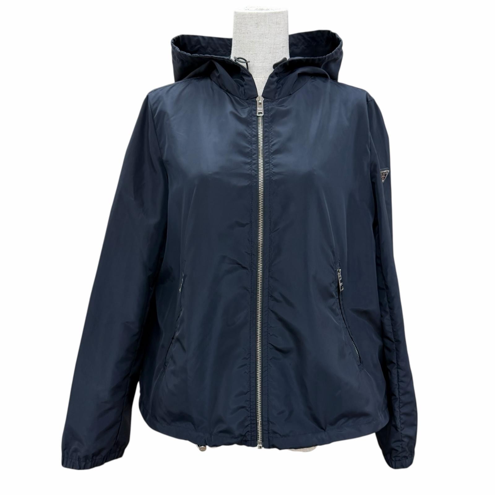 美品 プラダ ジャケット ネイビー レディース 38 290597