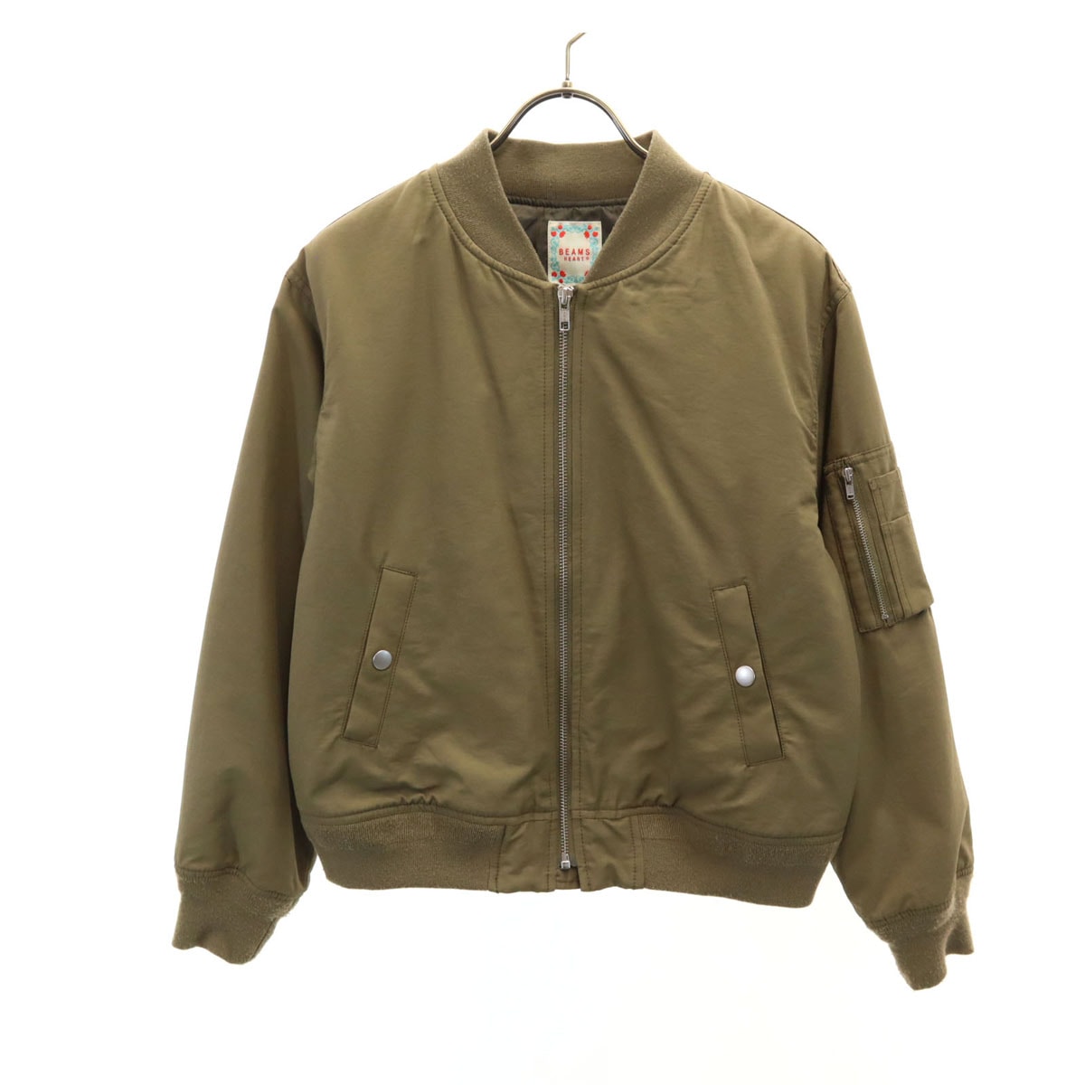 BEAMS HEART ビームスハート MA-1 ジャケット カーキ 薄中綿入り