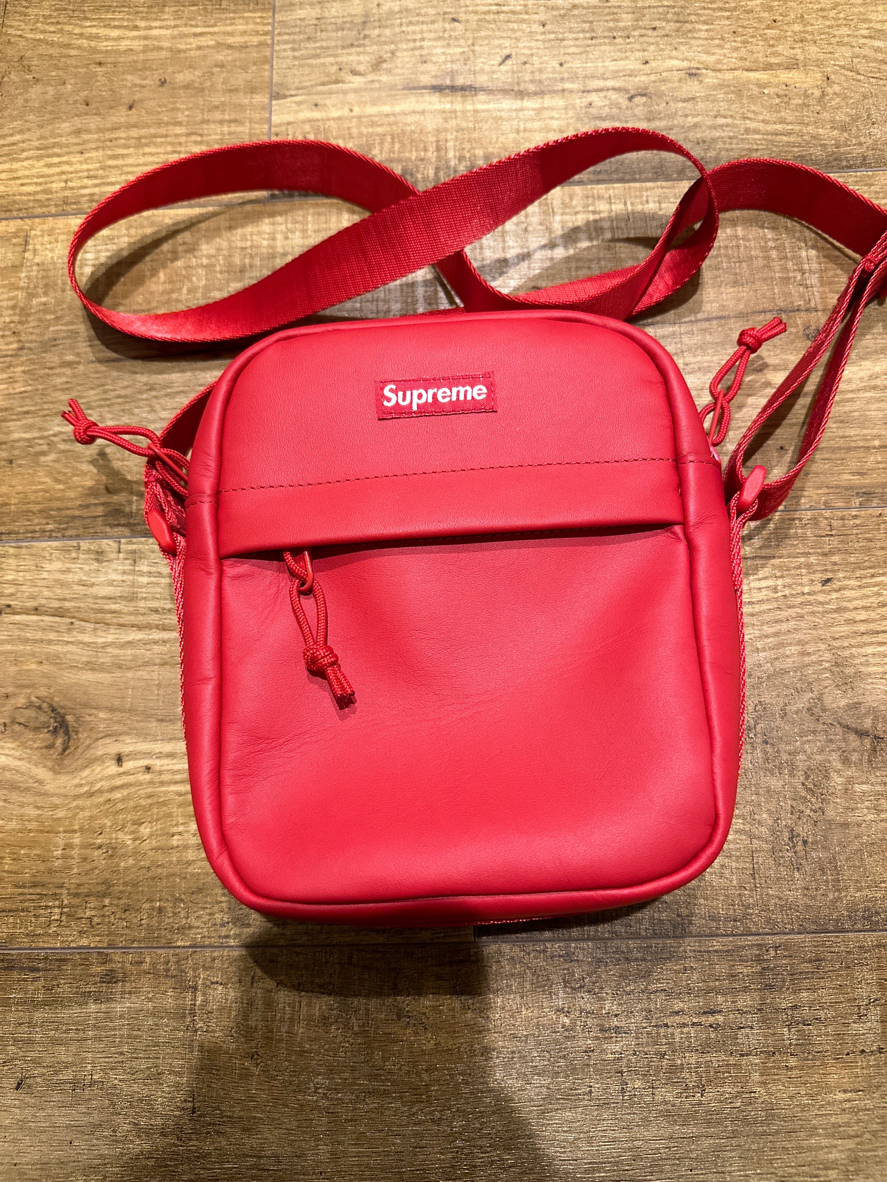 Supreme Leather Shoulder Bag 