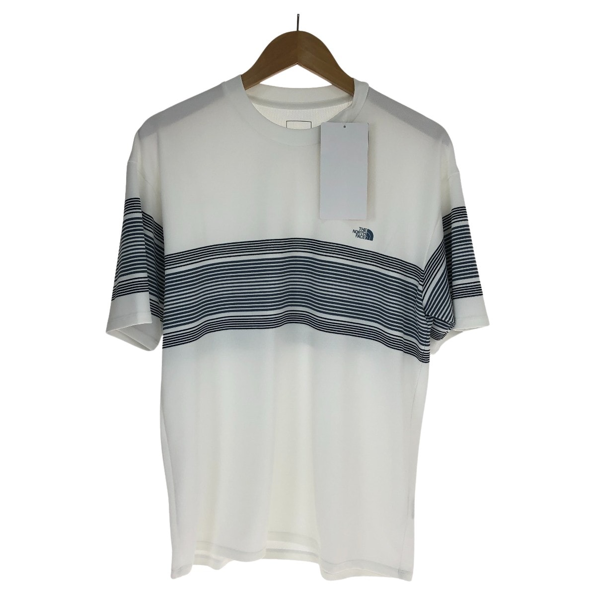THE NORTH FACE ザノースフェイス Tシャツ フリーランパネルボーダークルーT SIZE M NT12691 アイボリー
