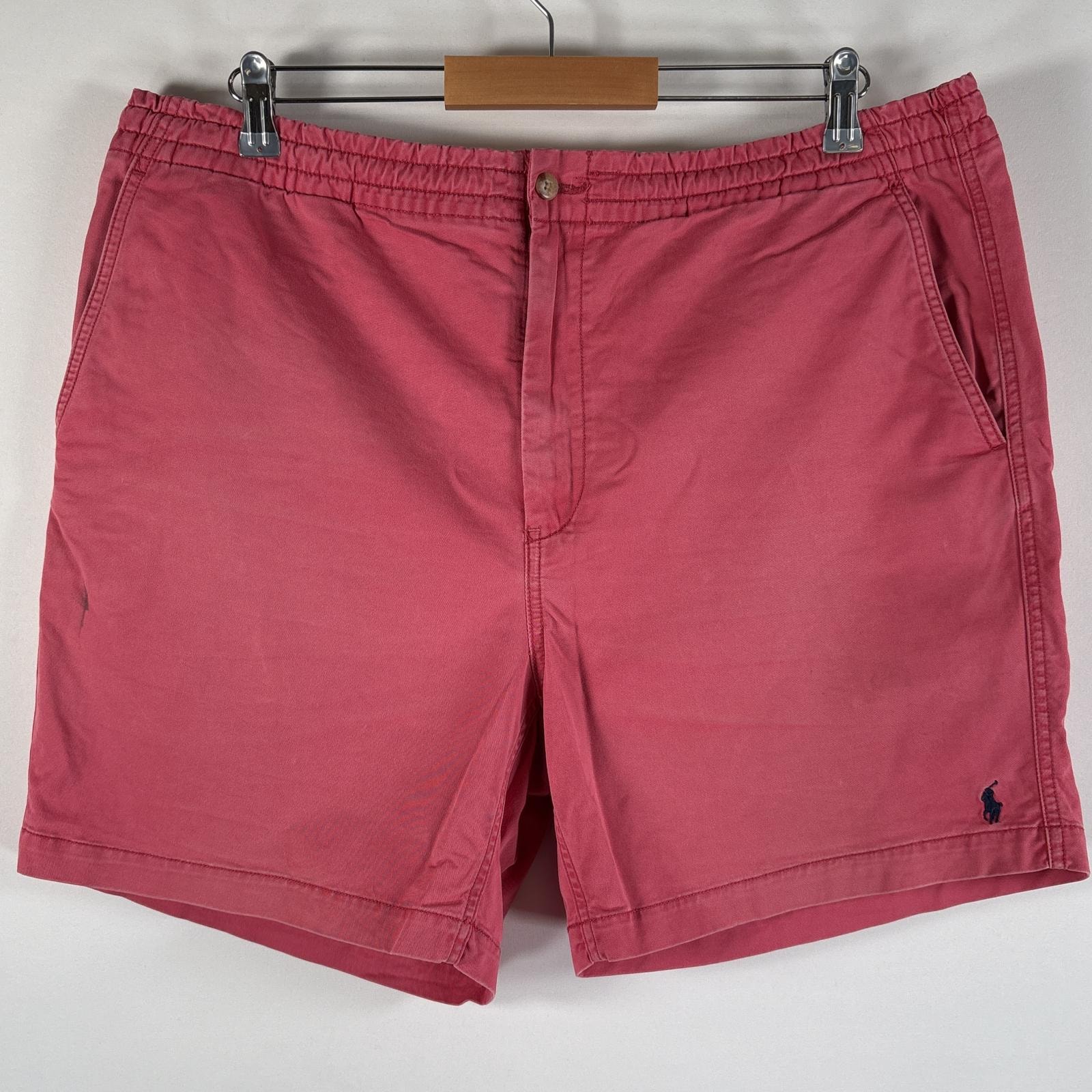 古着 ポロ・ラルフローレン POLO RALPH LAUREN ショートパンツ チノパン ポロチノ 大きいサイズ ドローコード 14041 レッド メンズ