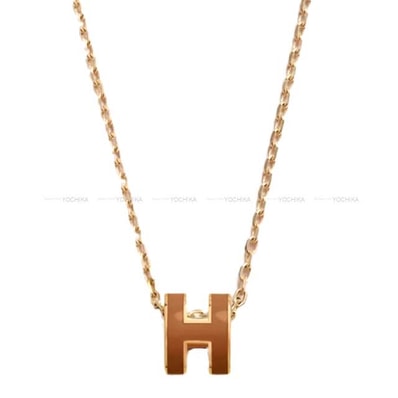 HERMES エルメス ネックレス ミニ ポップアッシュ ペンダント ニューゴールド ゴールドプレーテッド/ラッカー 新品