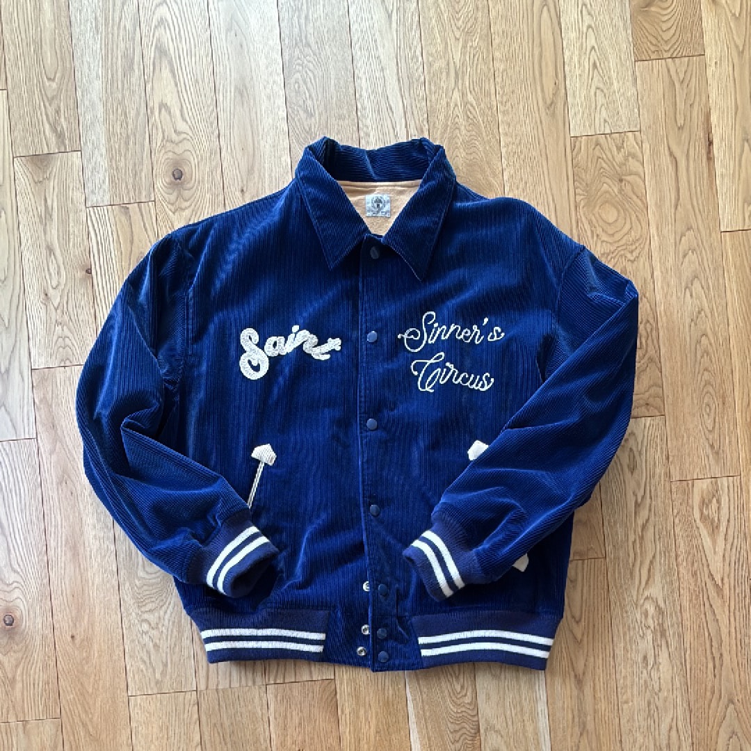 セントマイケル コーデュロイ ジャケット "ブルー"