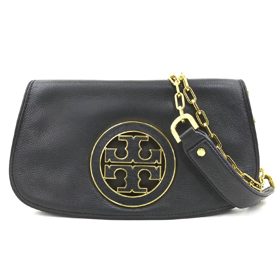 トリーバーチ Tory Burch ショルダーバッグ レザー ブラック レディース【中古】 r11263a