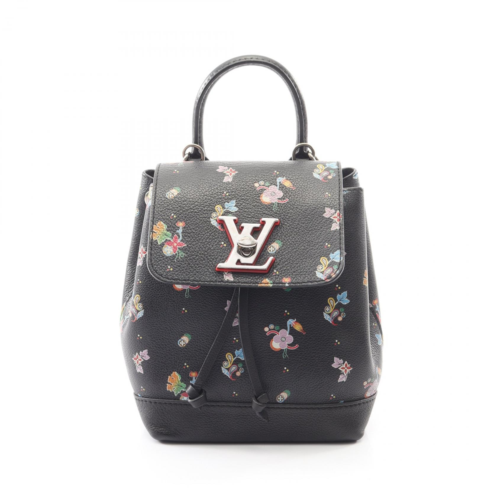 ルイ・ヴィトン LOUIS VUITTON ロックミー バックパック ミニ リュックサック バックパック バッグ レザー カーフ ノワール レディース ブラック系 M54848 【中古】
