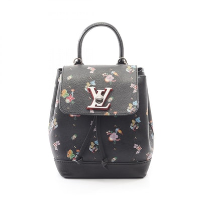 ルイ・ヴィトン LOUIS VUITTON ロックミー バックパック ミニ リュックサック バックパック バッグ レザー カーフ ノワール レディース ブラック系 M54848 【中古】