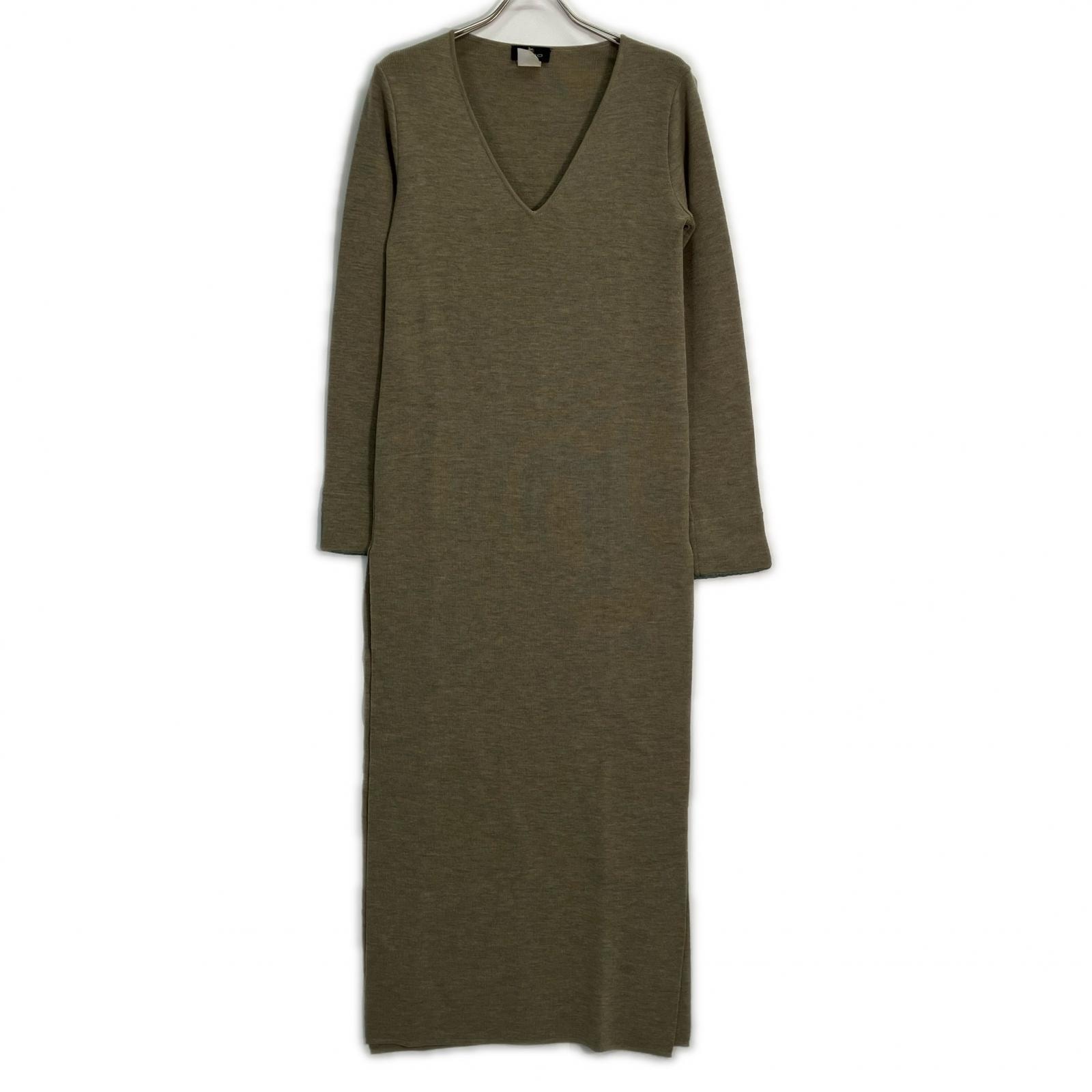 エトロ グレー スリット ニットワンピース 42