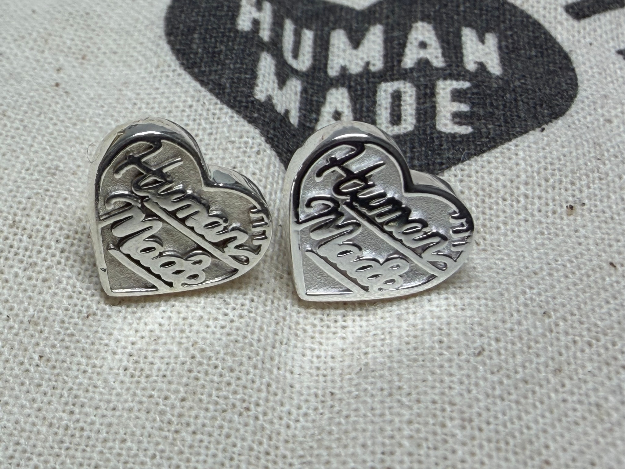 HUMAN MADE Heart Silver Earrings "Silver"