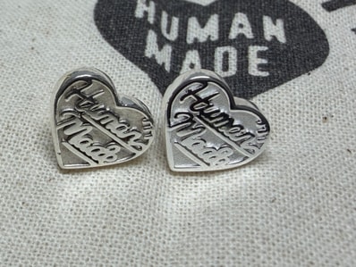HUMAN MADE Heart Silver Earrings "Silver"