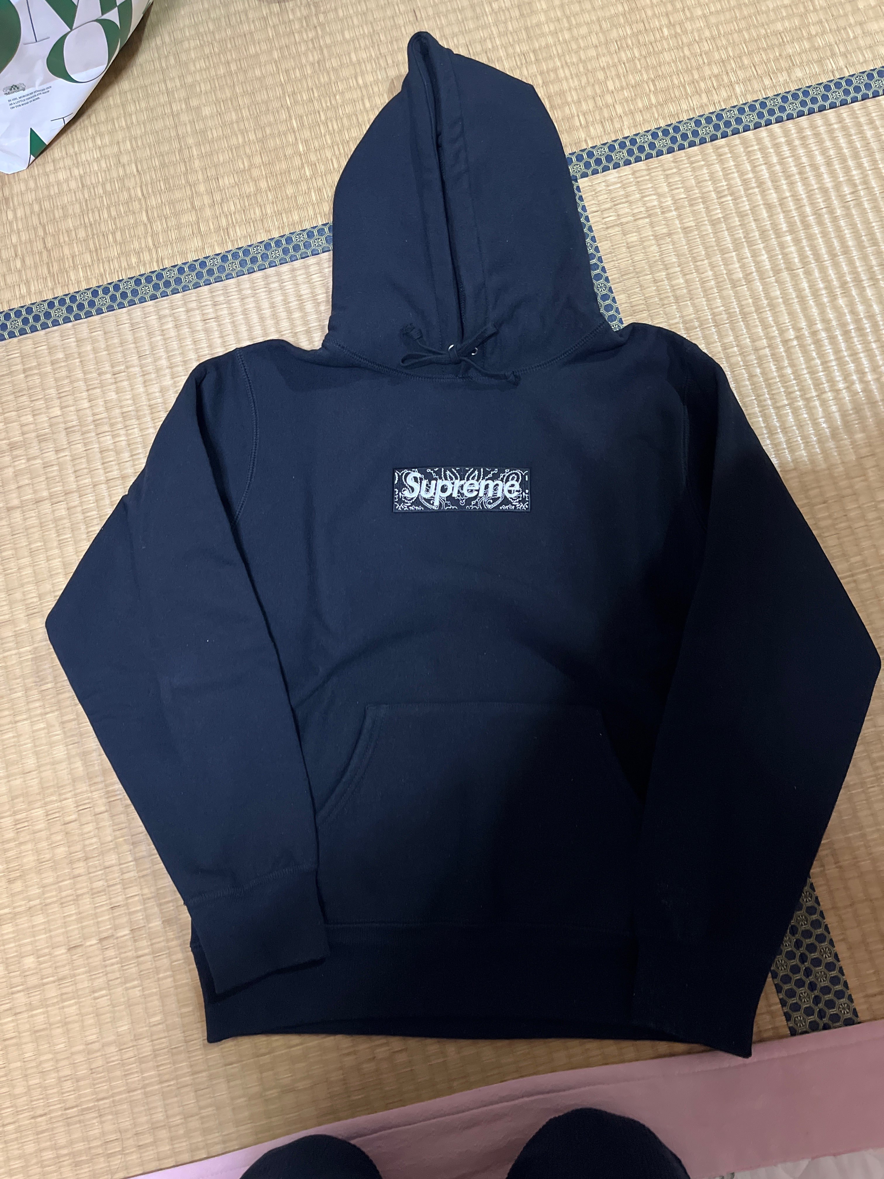 Supreme Bandana Box Logo Hooded Sweatshirt "Black"