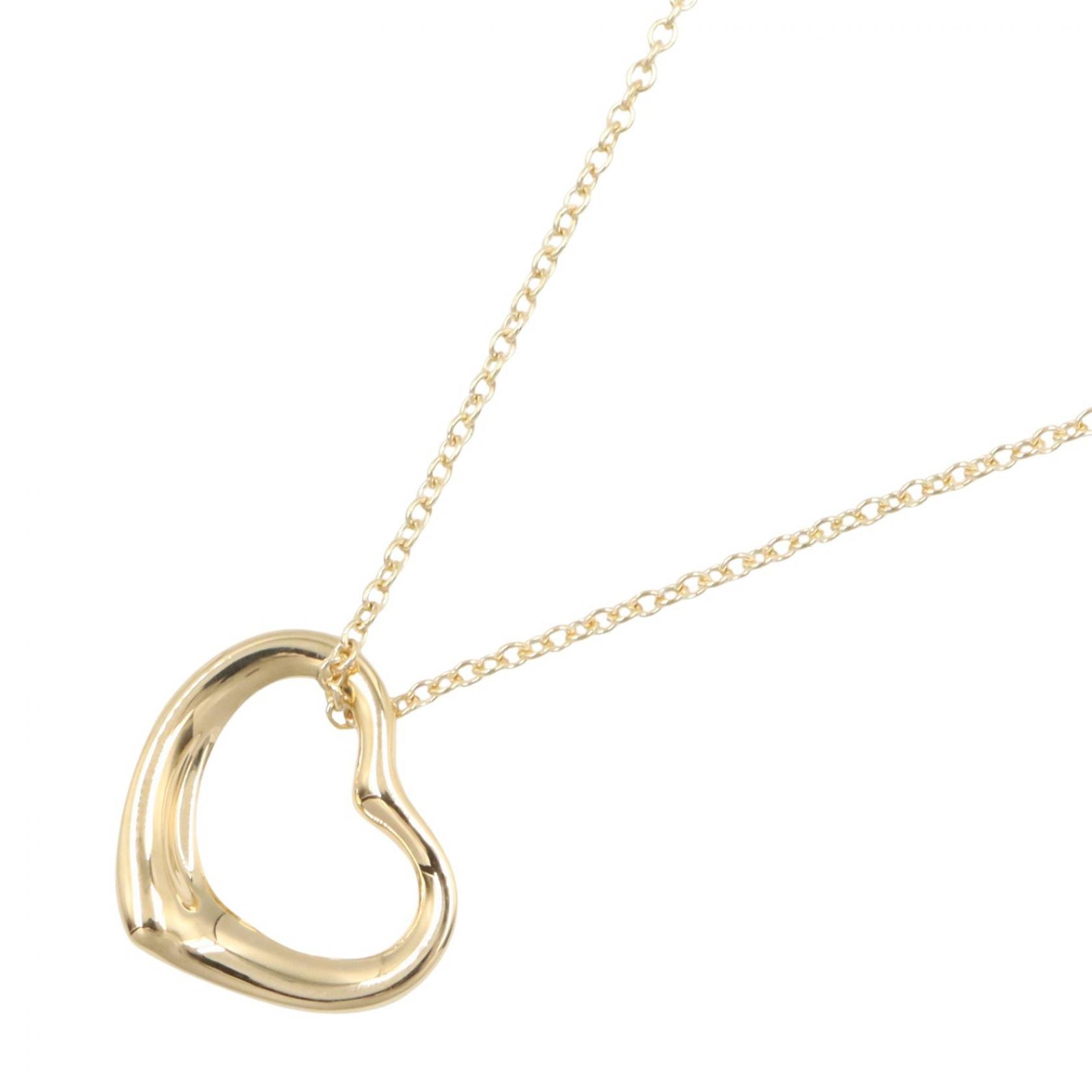 ティファニー TIFFANY&CO オープンハート ネックレス ネックレス ジュエリー K18(イエローゴールド) レディース ゴールド系 【中古】