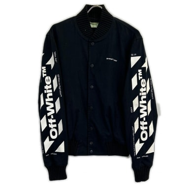 オフホワイト ブラック OMEA145S19272024 バックアローブルゾン M