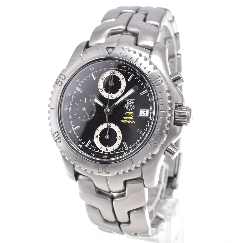 タグホイヤー TAG HEUER CT5114 リンク アイルトン・セナ クロノグラフ 自動巻き メンズ _887426 C (やや傷や汚れあり)】タグホイヤー TAG HEUER CT5114 リンク