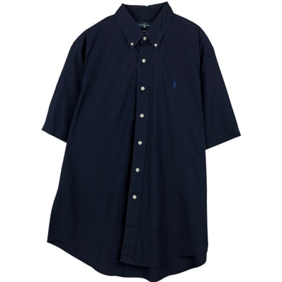 古着 ラルフローレン Ralph Lauren CUSTOM FIT 半袖 ボタンダウンシャツ メンズXL相当/eaa641634