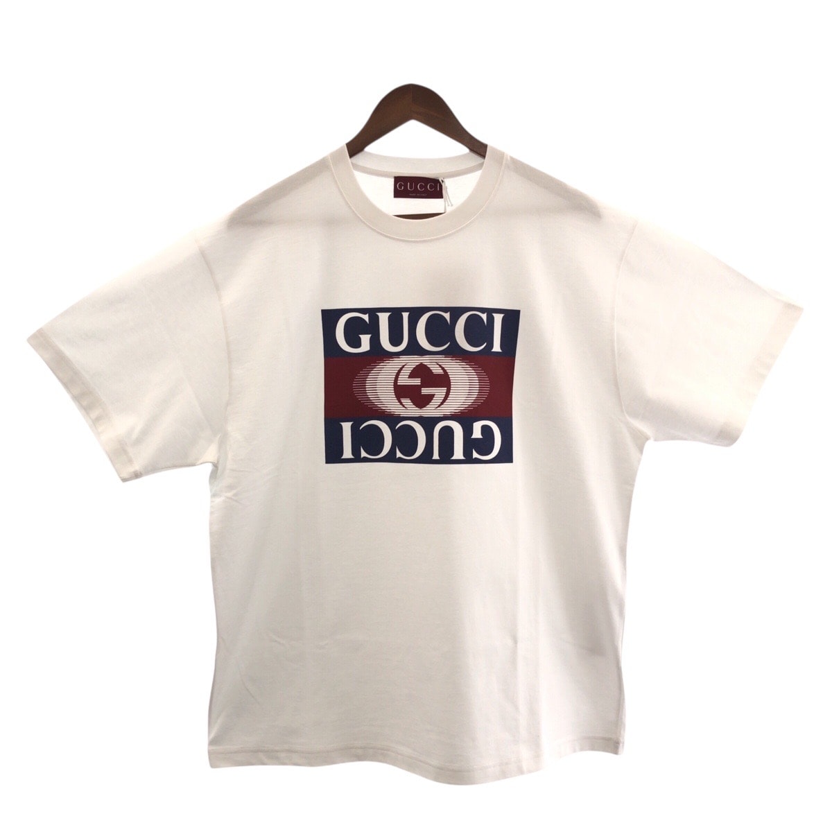新品未使用 GUCCI グッチ サバト デ サルノ ホワイト マルチカラー コットン 半袖Tシャツ 503895 【中古】