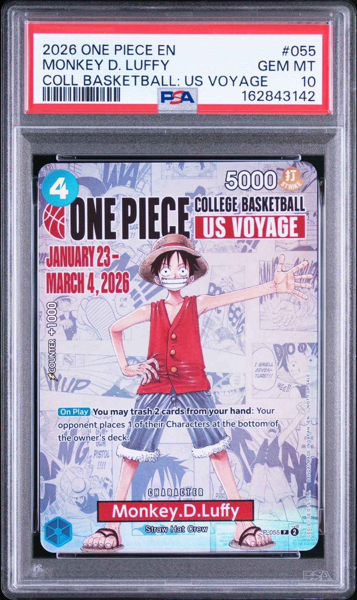 PSA10】モンキー・D・ルフィ：P (開封済) [P-055]【英語版
