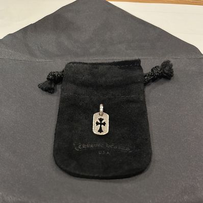 Chrome Hearts Dog Tag Tiny Cut Out Cross "Silver"