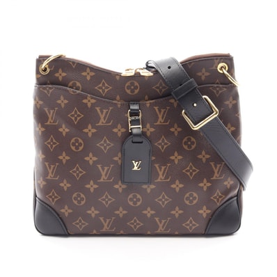 ルイ・ヴィトン LOUIS VUITTON オデオン NM MM ショルダーバッグ バッグ PVCコーティングキャンバス レザー モノグラム ノワール レディース ブラウン系 / ブラック系 M45352 【中古】