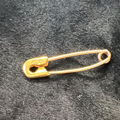 Chrome Hearts 22K Small Safety Pin Charm "Gold"