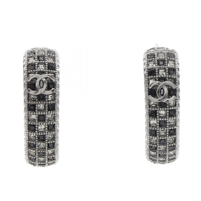 シャネル CHANEL ココマーク ピアス ジュエリー ステンレススチール ラインストーン レディース シルバー系 / クリア系 / ブラック系 【中古】