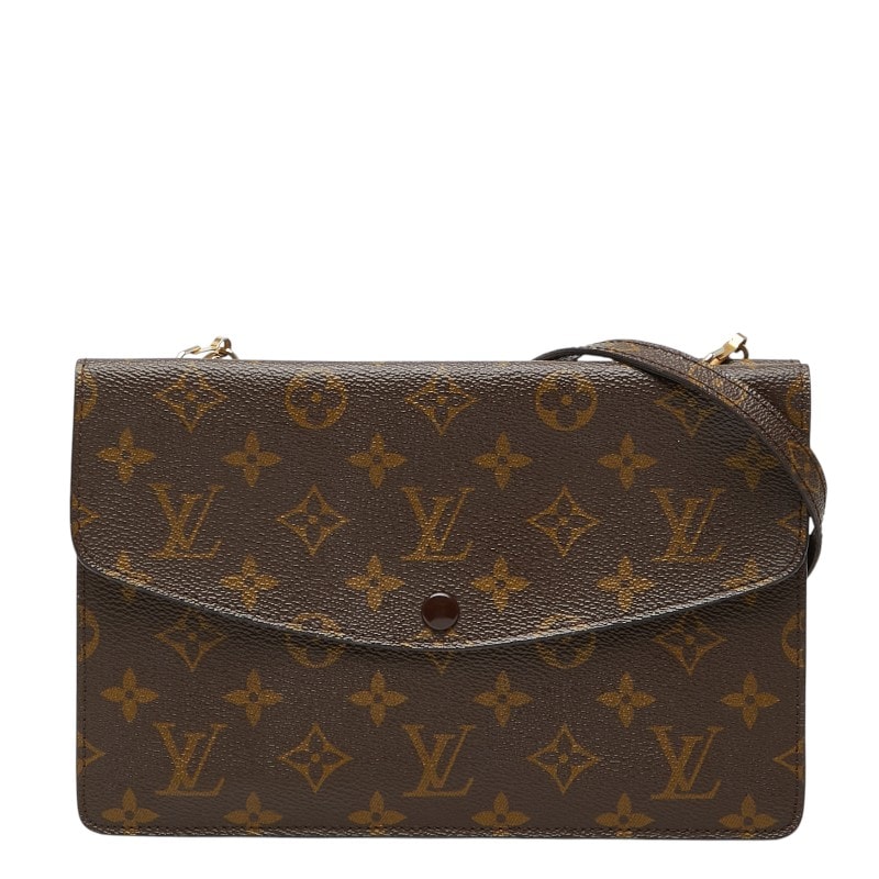 ルイ ヴィトン モノグラム ドゥーブルラバ 斜め掛け ショルダーバッグ M51815 ブラウン PVC レディース LOUIS VUITTON 【中古】