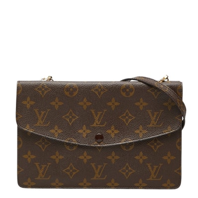 ルイ ヴィトン モノグラム ドゥーブルラバ 斜め掛け ショルダーバッグ M51815 ブラウン PVC レディース LOUIS VUITTON 【中古】