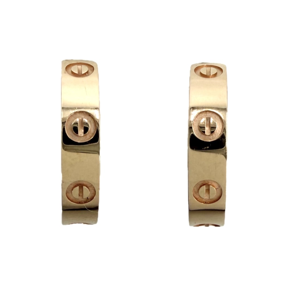 CARTIER カルティエ ピアス ミニラブ ビスモチーフ 18金 750 PG ジュエリー アクセサリー K18ピンクゴールド レディース 約3.5g【中古品】