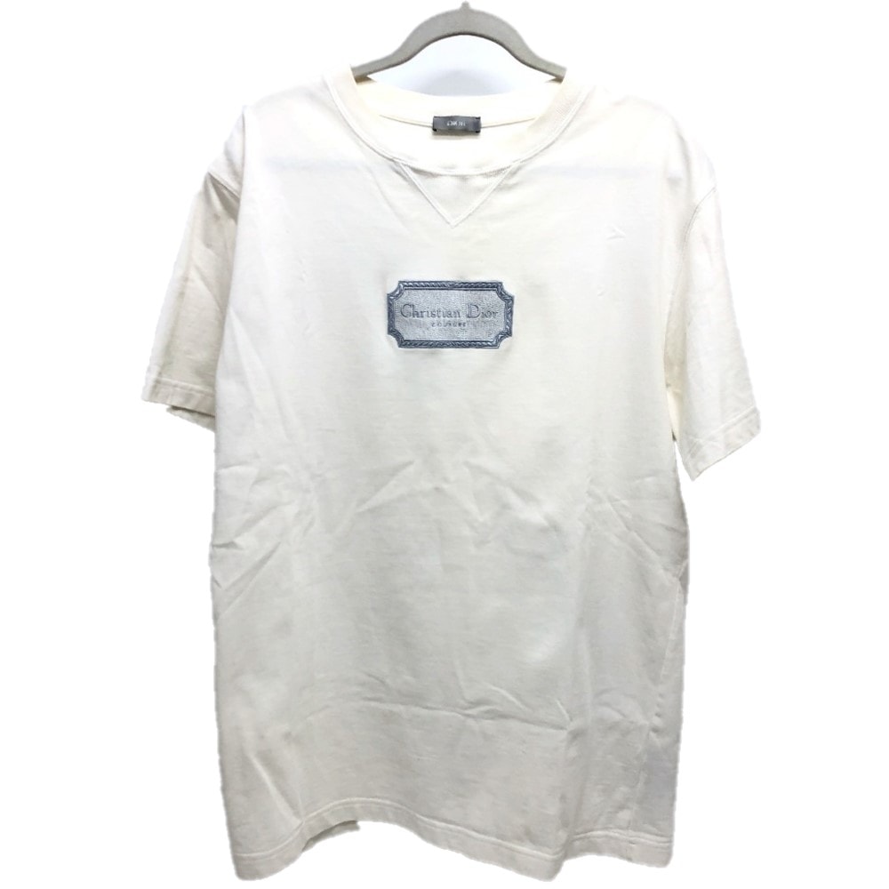 ディオール Dior ロゴエンブロイダリー 243J685B0 ディオールオム アパレル トップス 半袖 Tシャツ 半袖Tシャツ コットン ホワイト