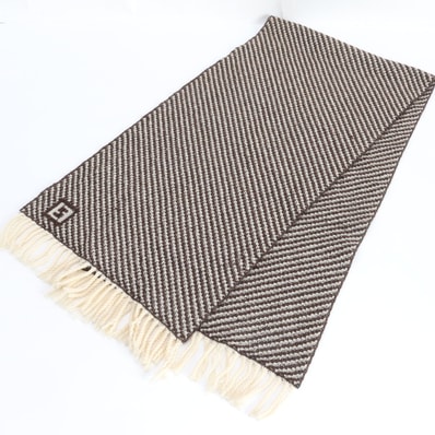 ■美品 フェンディ FF ロゴ フリンジマフラー