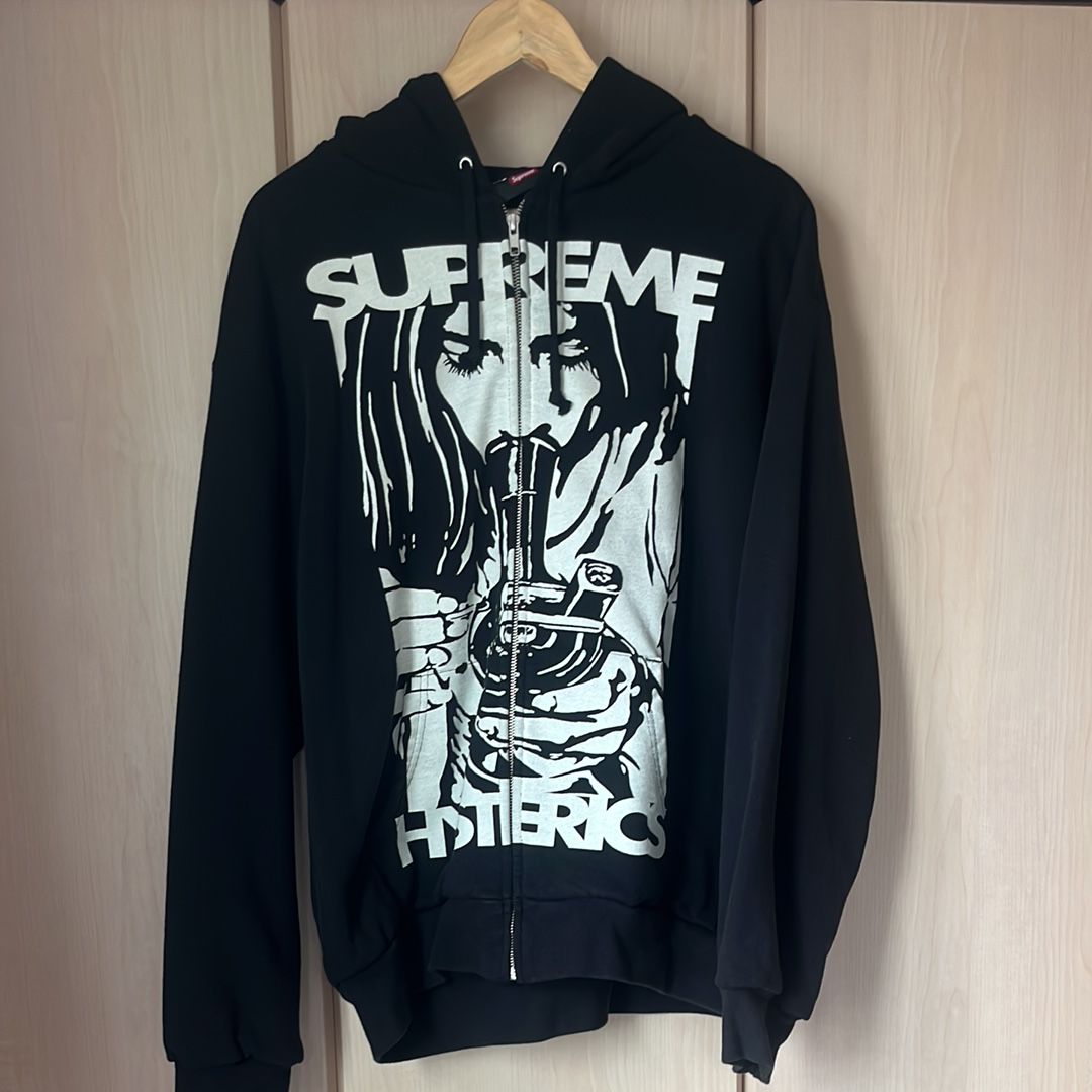 Supreme x HYSTERIC GLAMOUR Thermal Lined Zip Up Hooded Sweatshirt "Black"