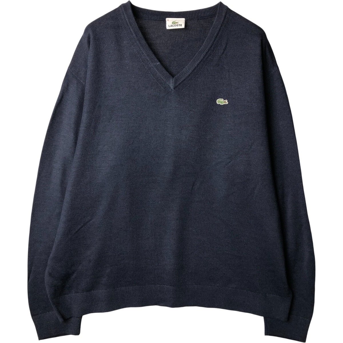 古着 ラコステ LACOSTE アクリル×ウールニットセーター 6 メンズXL相当/eaa466084