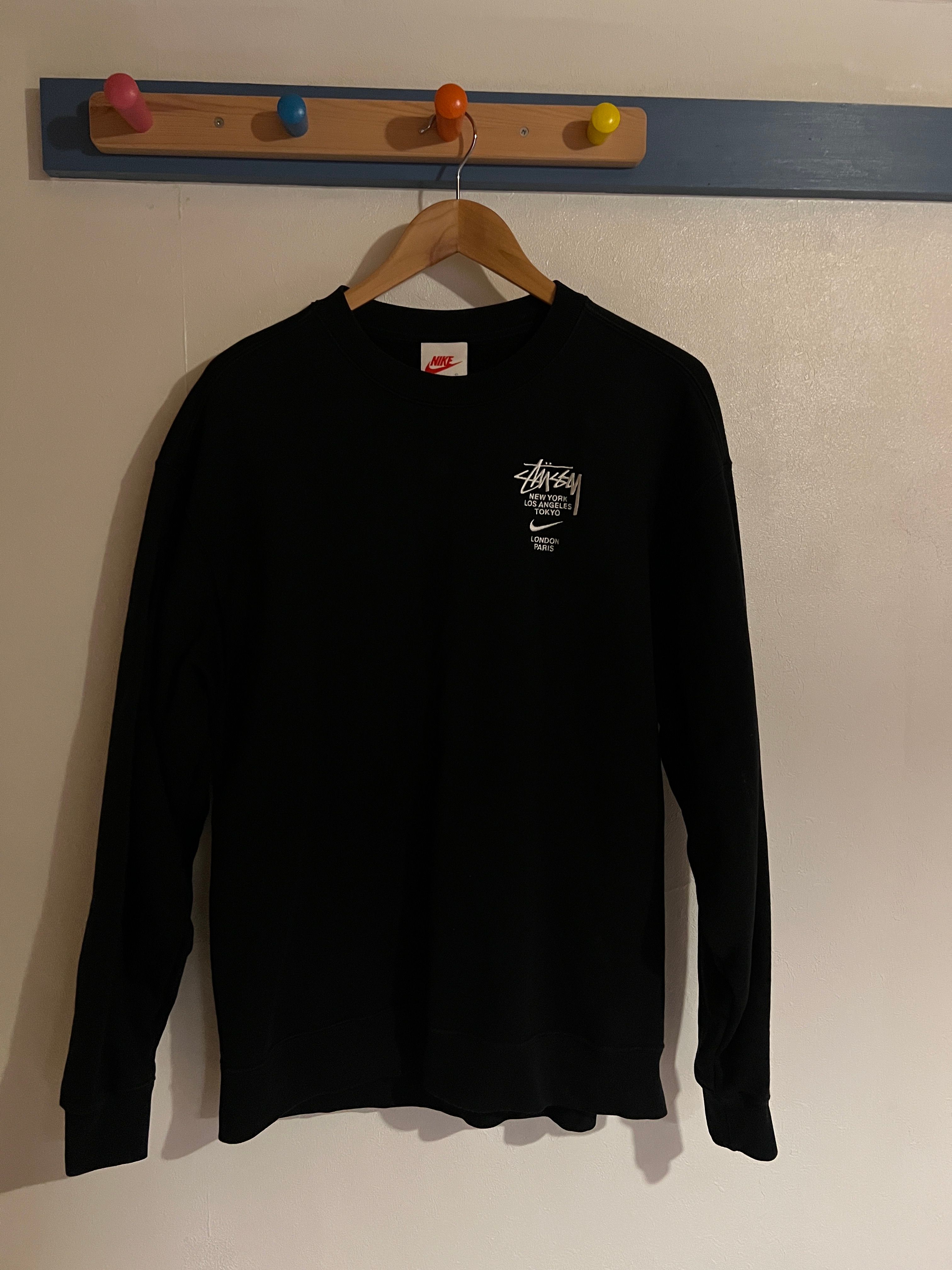 Nike x Stussy International Crewneck Sweatshirt (US Size) "Black" DC4198-010