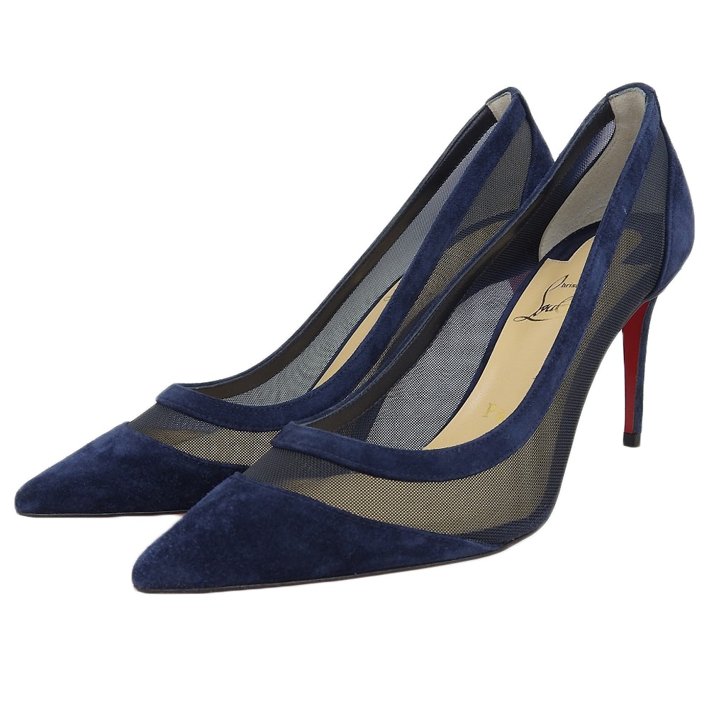 クリスチャンルブタン 美品 GALATIVI メッシュ ヒールパンプス レディース 36 36