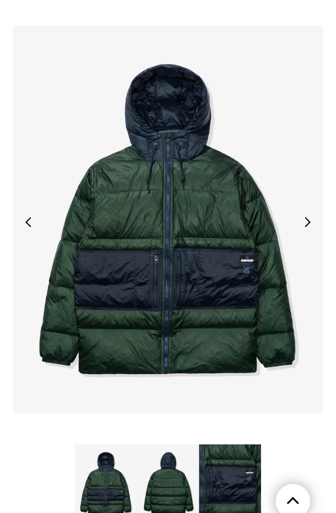 UNDEFEATED HOODED DOWN PUFFER JACKET/アンディフィーテッド　ダウン　ジャケット