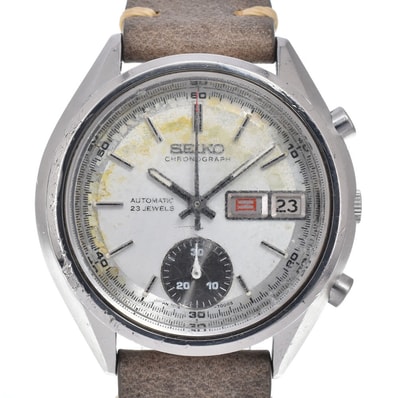 セイコー SEIKO Ref.7018-7000 ヴィンテージ シングルクロノグラフ シルバー 自動巻き メンズ 腕時計 N#149692