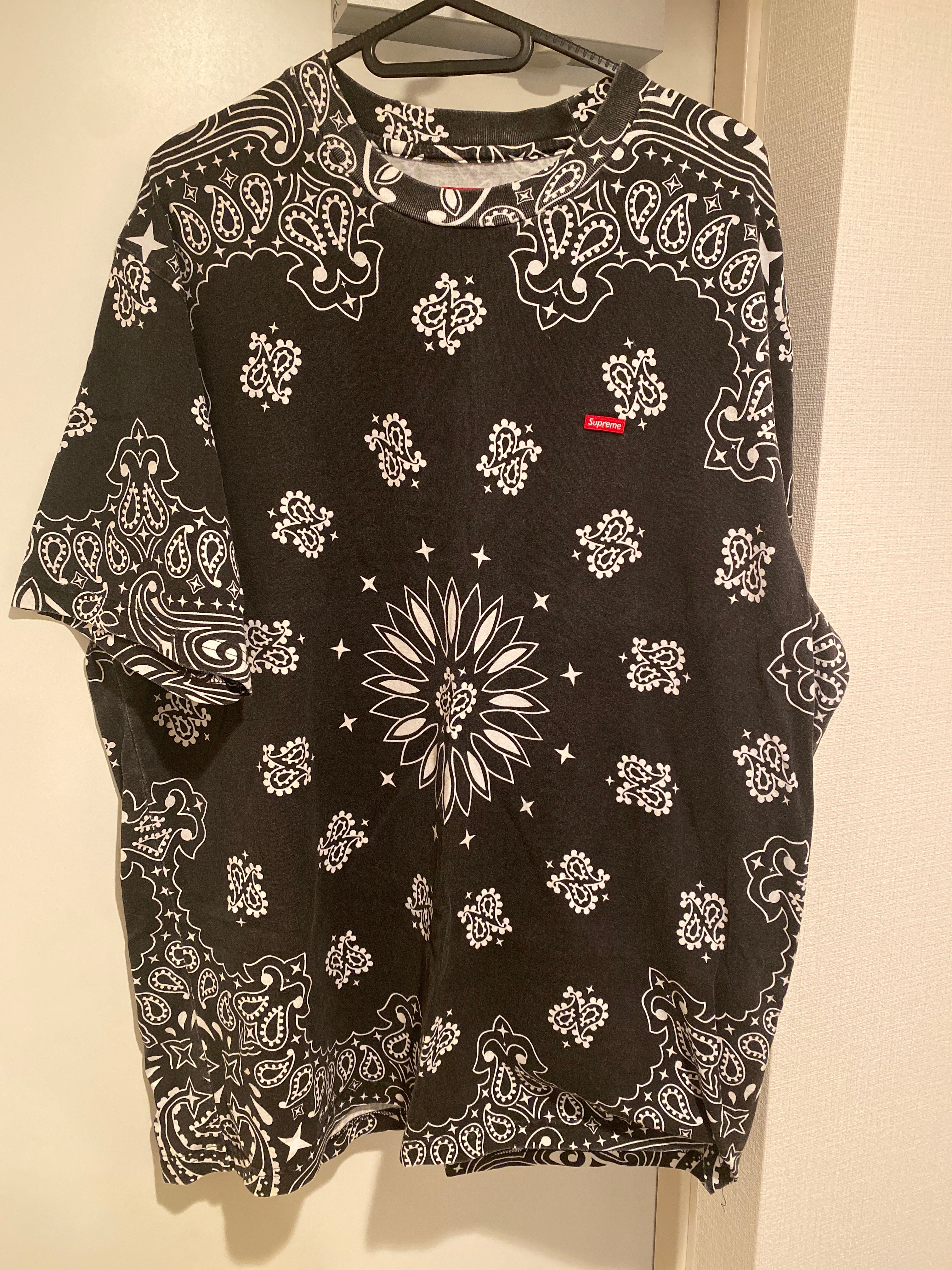 Supreme Small Box Tee "Bandana Black"(21SS)