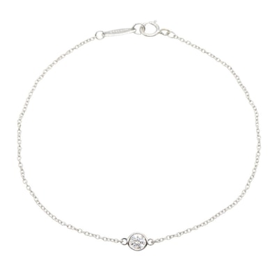 ティファニー TIFFANY&CO バイザヤードブレス ブレスレット アクセサリー Pt950プラチナ ダイヤモンド レディース シルバー系 / クリア系 【中古】