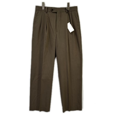 オーラリー 24AW ブラウン A24AP03MG LIGHT WOOL MAX GABARDINE TWO-TUCK SLACKS 3