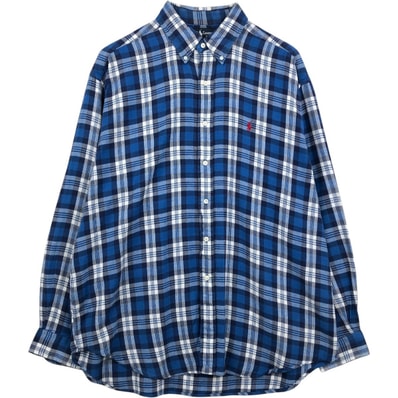 古着 ラルフローレン Ralph Lauren BLAIRE 長袖 ボタンダウンチェックシャツ メンズXL相当/eaa661309