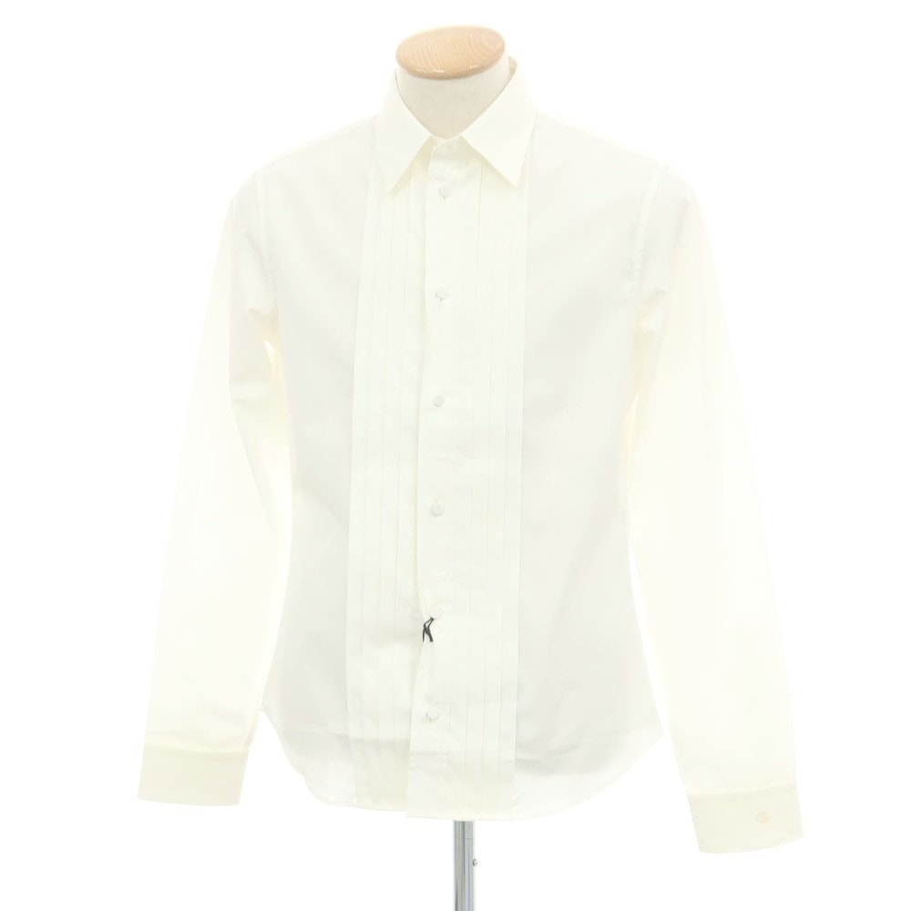 【中古】グッチ GUCCI コットン レギュラーカラー ドレスシャツ ホワイト【サイズ37】【メンズ】