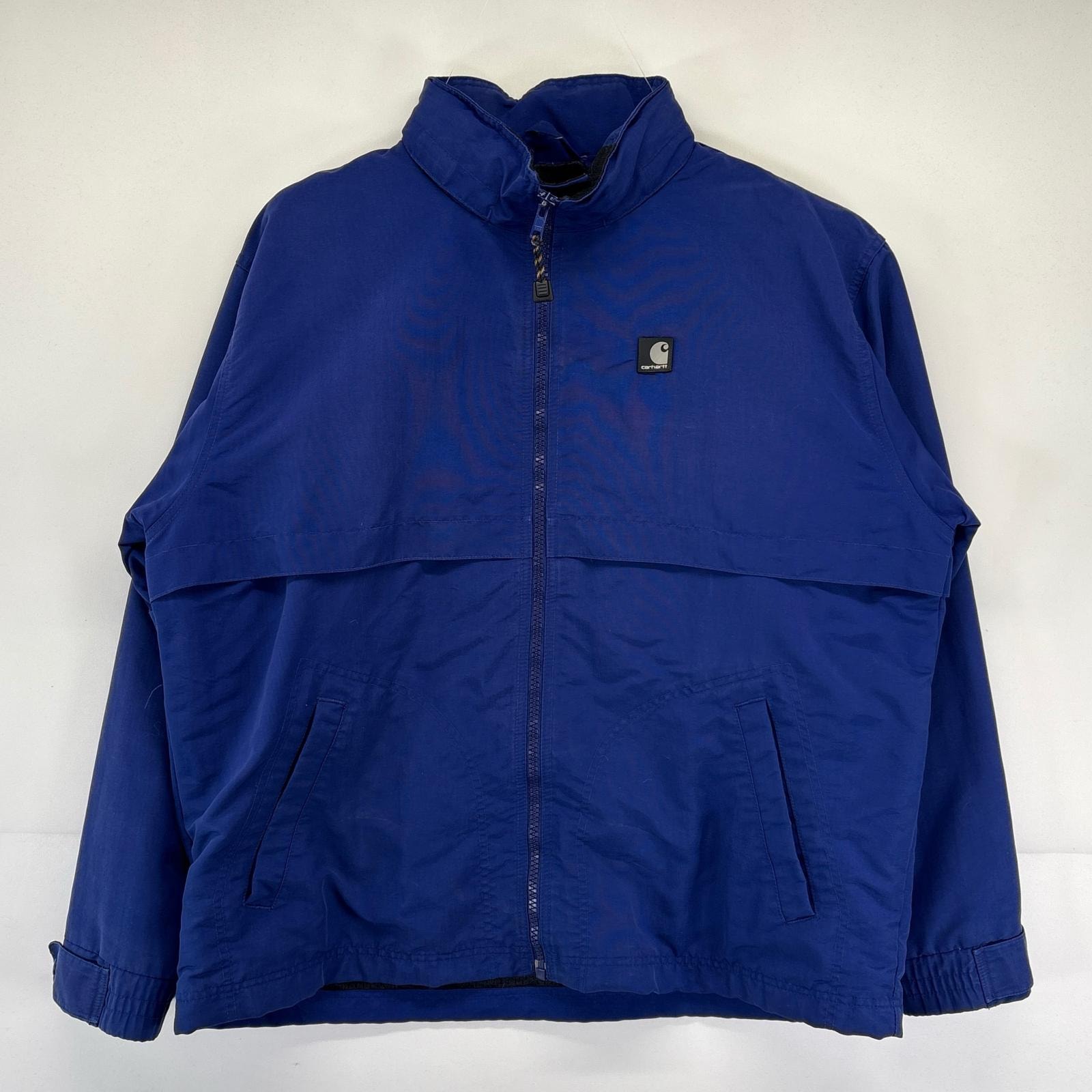 古着 カーハート Carhartt ジャケット ワークジャケット フルジップ マウンテンジャケット  ブルー メンズ