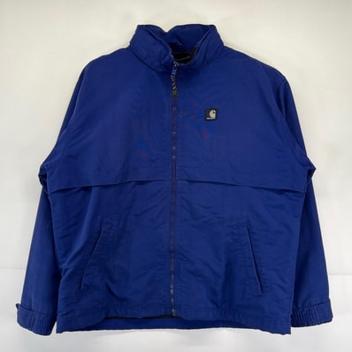 古着 カーハート Carhartt ジャケット ワークジャケット フルジップ マウンテンジャケット ブルー メンズ