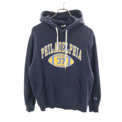 Champion チャンピオン 長袖 スウェットパーカー M ネイビー プルオーバー