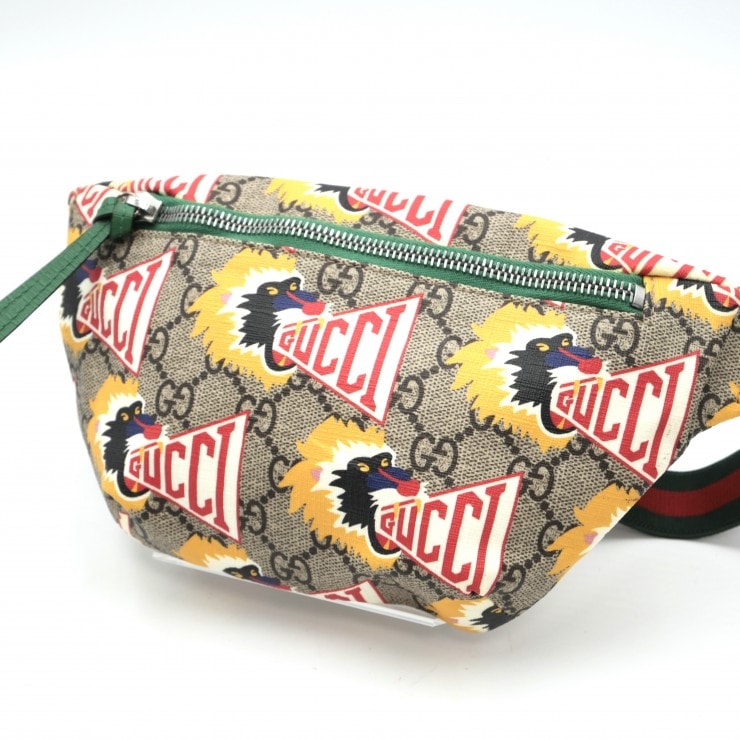 GUCCI(グッチ)GGスプリーム キャンバス ベルトバッグ ヴィンテージ ボディバッグ ウエストバッグ GG柄 PVC レザー 530412【中古】
