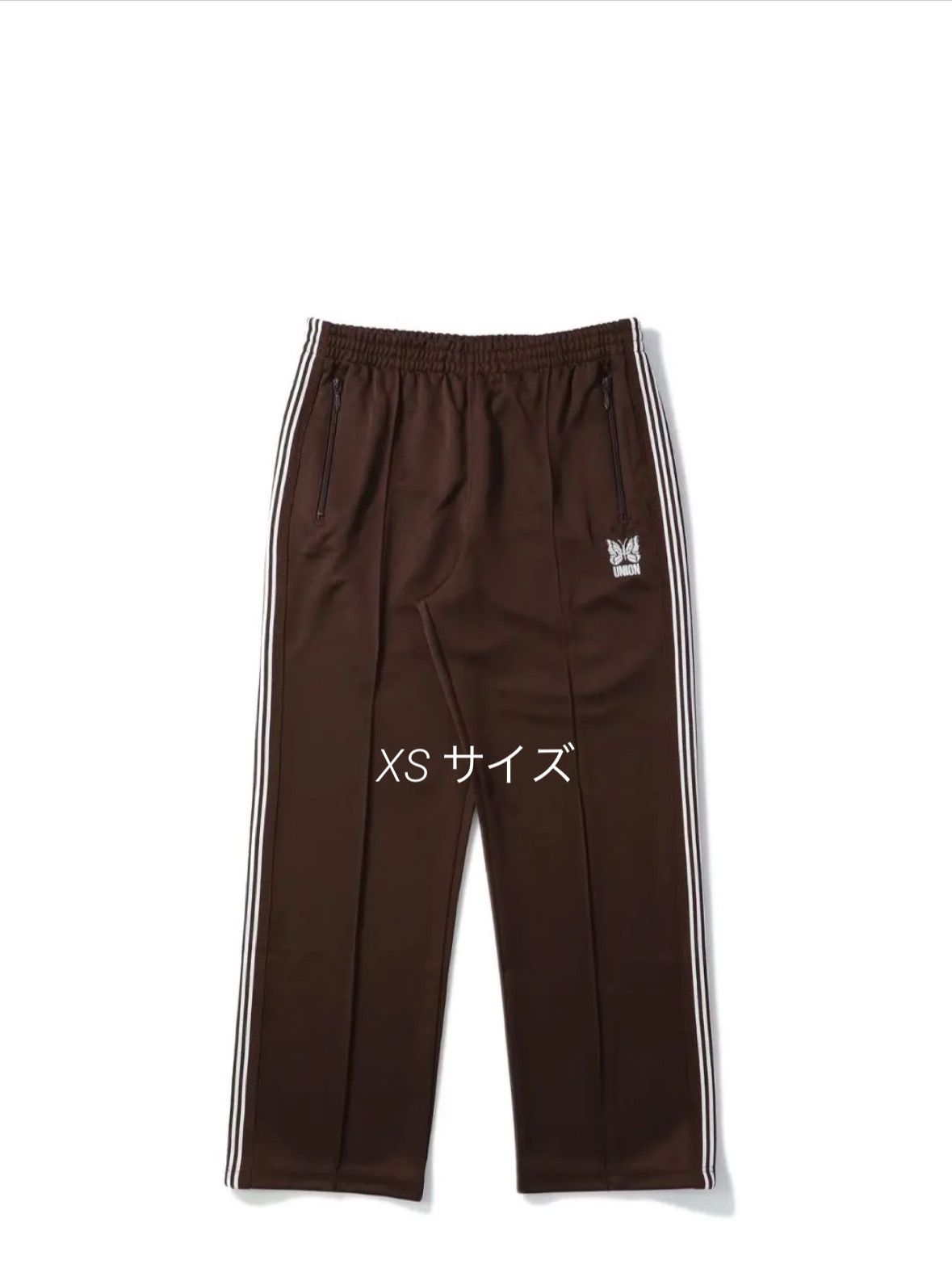 ユニオン x ニードルズ トラックパンツ - ポリスムース "ブラウン"