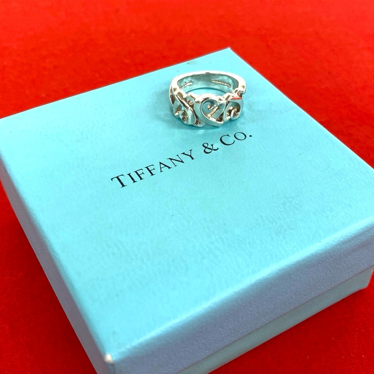TIFFANY&Co. ティファニー トリプル ラビングハート シルバー925 リング・指輪 7号 シルバー
 42018