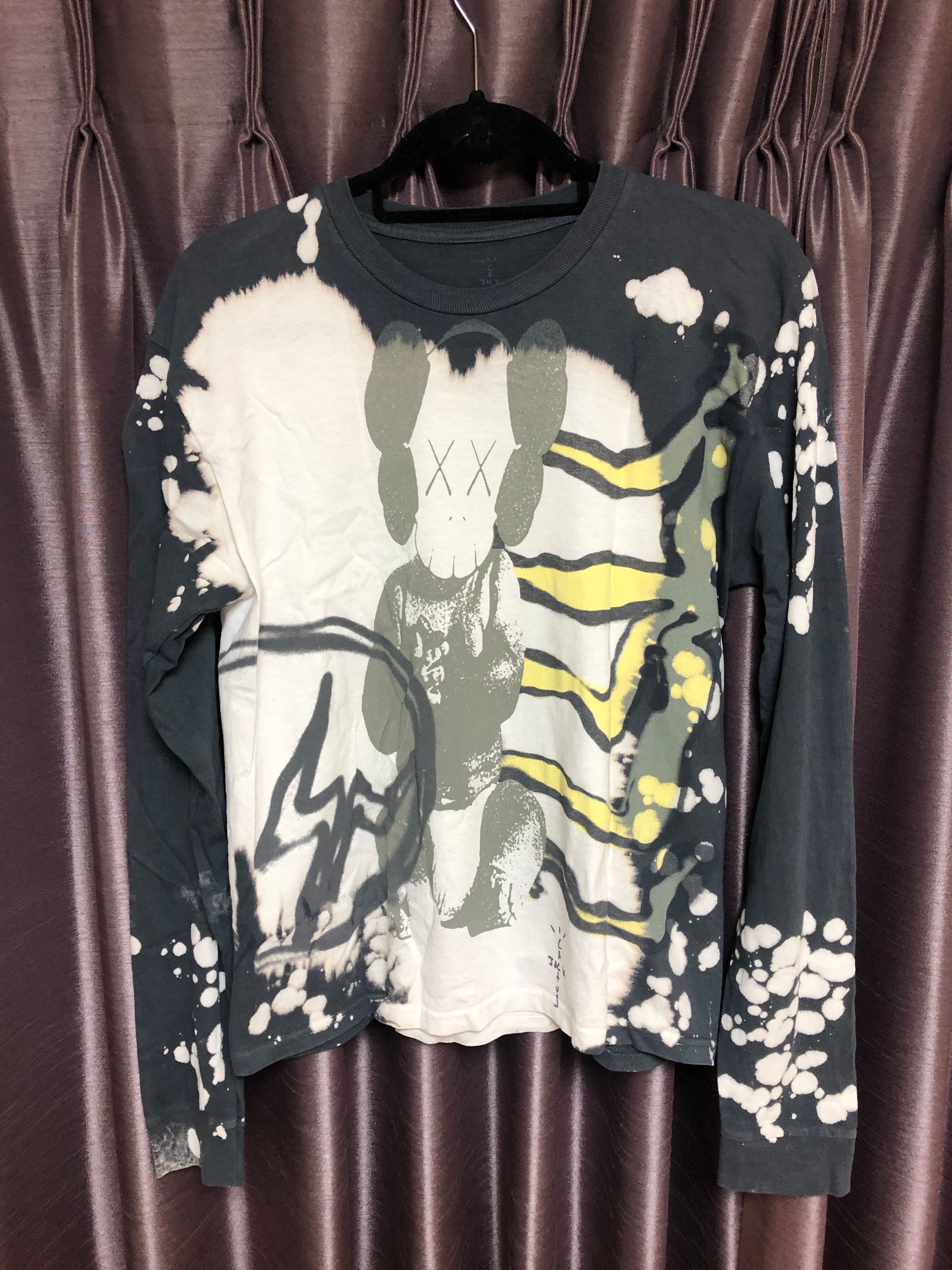 Travis Scott Cactus Jack x KAWS For Fragment L S Tee "Gray"