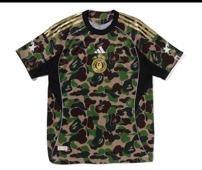 adidas x A BATHING APE BAPE Jersey Tops "Crew Green"