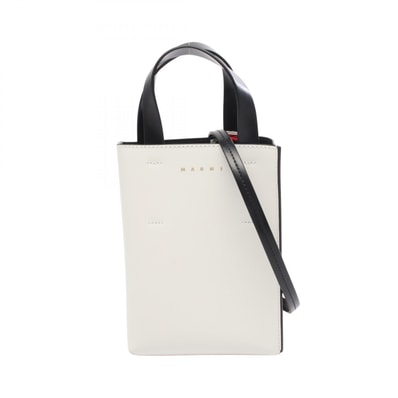 マルニ MARNI MUSEO ナノ 2WAY ハンドバッグ バッグ レザー レディース ホワイト系 / ピンク系 SHMP0050Y0LV639ZO303 【中古】