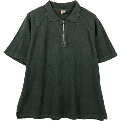 古着 リーバイス Levi's ハーフジップ 半袖 ポロシャツ メンズL相当/eaa623965